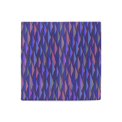 Purple and Blue Triangle Peaks Women's Leather Wallet (Model 1611)