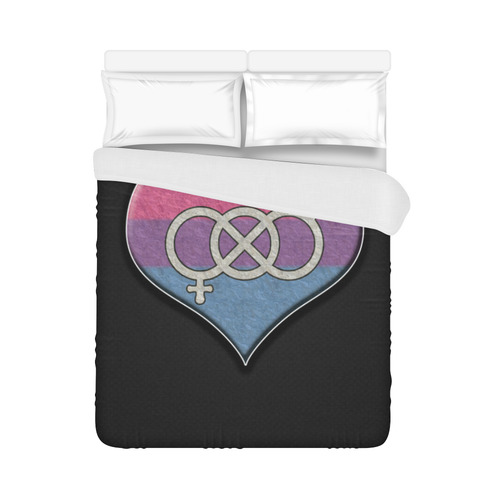 Bisexual Pride Heart with Gender Knot Duvet Cover 86"x70" ( All-over-print)