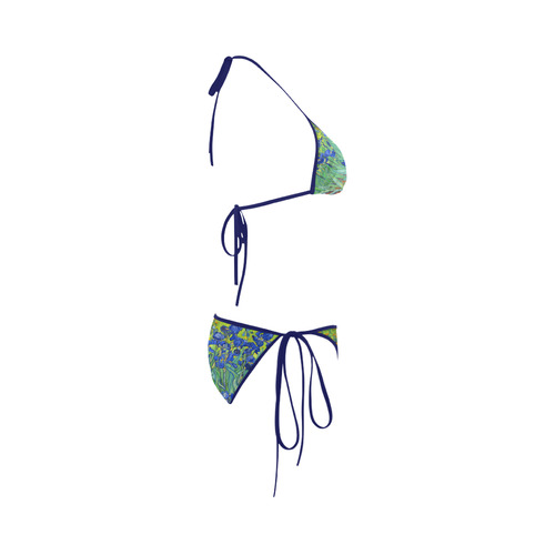 Van Gogh Irises Fine Floral Art Custom Bikini Swimsuit