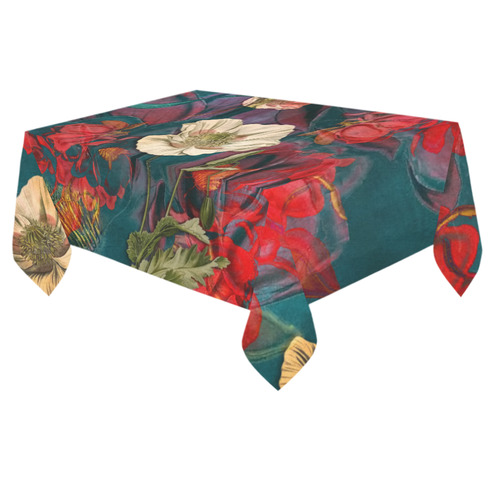 flora 3 Cotton Linen Tablecloth 60"x 84"