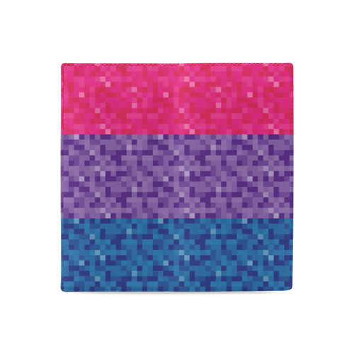 Bisexual Pixel Flag Women's Leather Wallet (Model 1611)