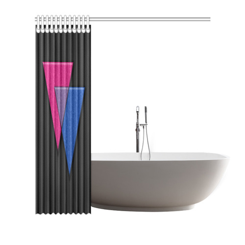 Bisexual Pride Triangles Shower Curtain 72"x72"