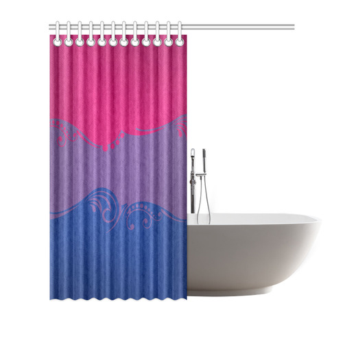 Bisexual Ornamental Flag Shower Curtain 72"x72"