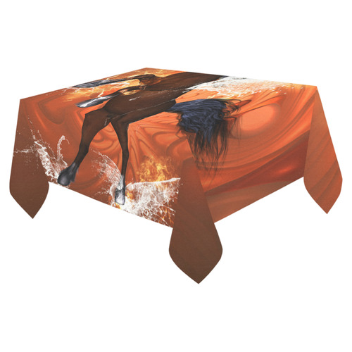 Wonderful horse with water wings Cotton Linen Tablecloth 52"x 70"