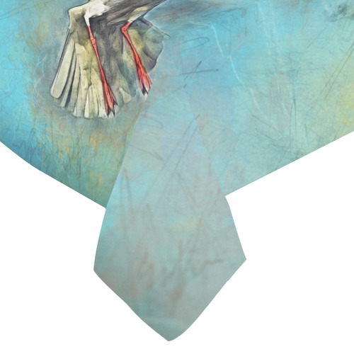 bird Cotton Linen Tablecloth 60"x 84"