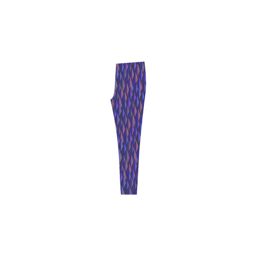 Purple and Blue Triangle Peaks Cassandra Women's Leggings (Model L01)