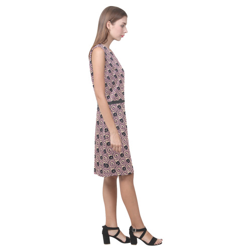 Shells and Flowers Mauve Eos Women's Sleeveless Dress (Model D01)