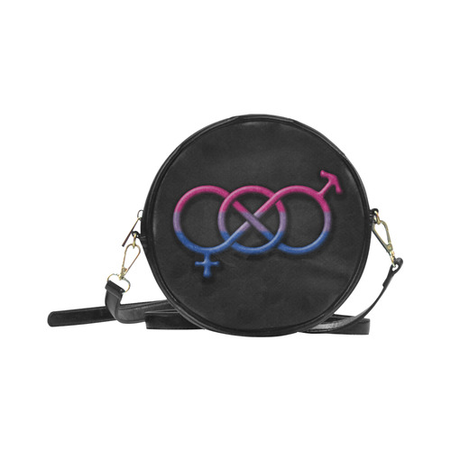 Bisexual Pride Gender Knot Round Sling Bag (Model 1647)