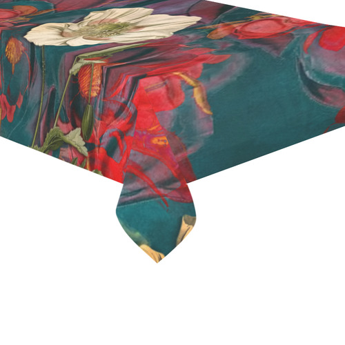 flora 3 Cotton Linen Tablecloth 60"x 104"