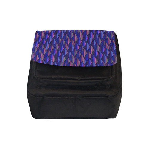 Purple and Blue Triangle Peaks Crossbody Nylon Bags (Model 1633)