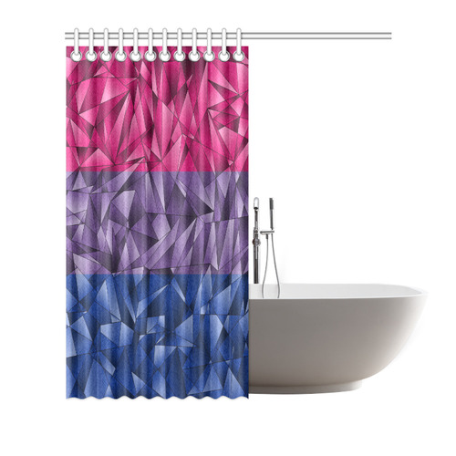 Abstract Bisexual Flag Shower Curtain 72"x72"
