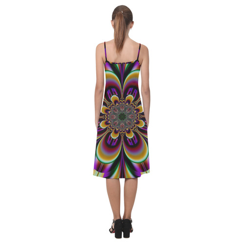 Purple Dream Mandala Flower Alcestis Slip Dress (Model D05)