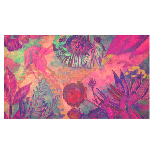 flora 8 Cotton Linen Tablecloth 60"x 104"