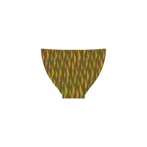 Autumn Yellow Golden Triangle Peaks Custom Bikini Swimsuit
