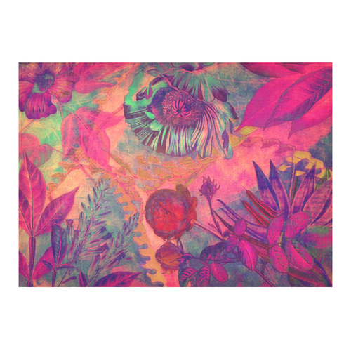 flora 8 Cotton Linen Tablecloth 60"x 84"