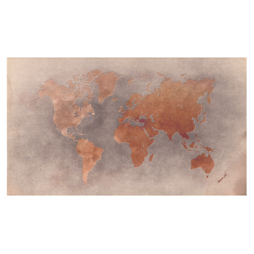 world map 29 Cotton Linen Tablecloth 60"x 104"