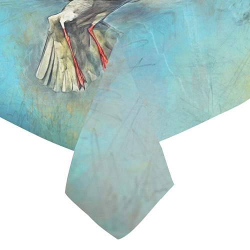 bird Cotton Linen Tablecloth 52"x 70"