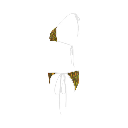 Autumn Yellow Golden Triangle Peaks Custom Bikini Swimsuit