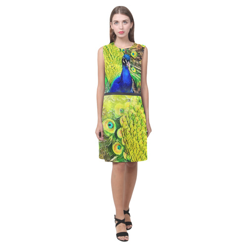 peacock Eos Women's Sleeveless Dress (Model D01)