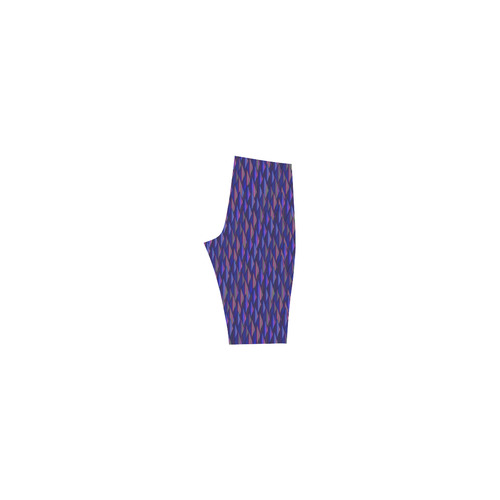 Purple and Blue Triangle Peaks Hestia Cropped Leggings (Model L03)