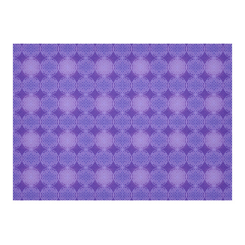 FLOWER OF LIFE stamp pattern purple violet Cotton Linen Tablecloth 60"x 84"