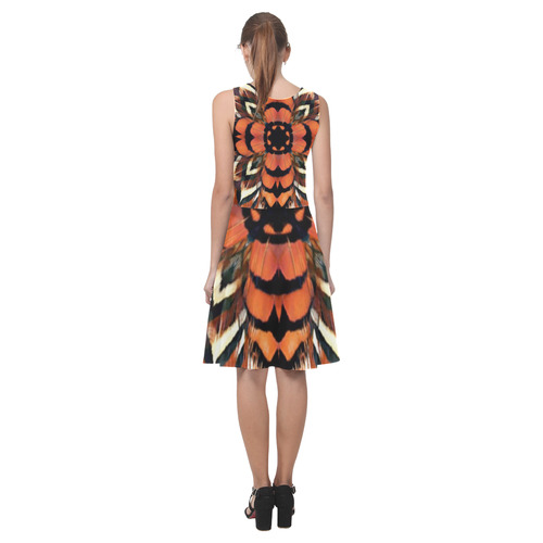 Pheasant Feather Kaleidoscope Atalanta Casual Sundress(Model D04)