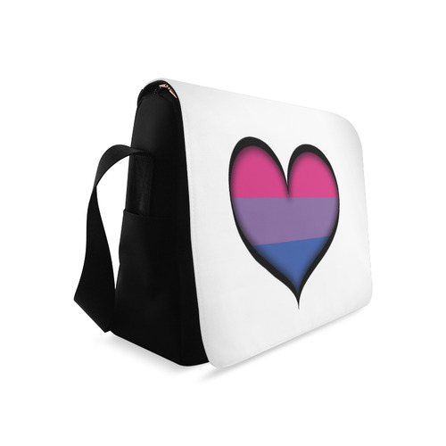 Bisexual Heart Messenger Bag (Model 1628)