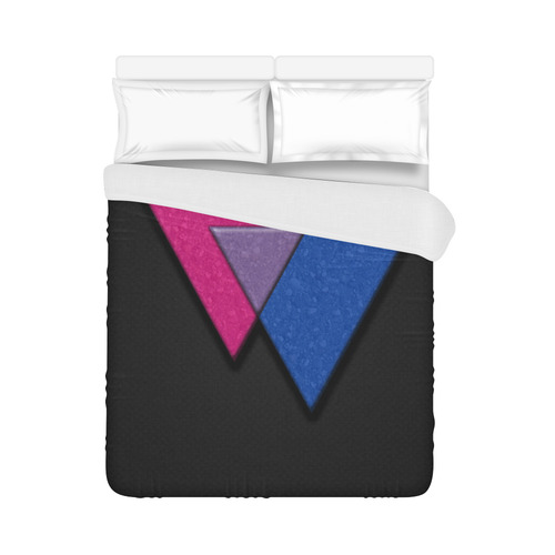 Bisexual Pride Triangles Duvet Cover 86"x70" ( All-over-print)