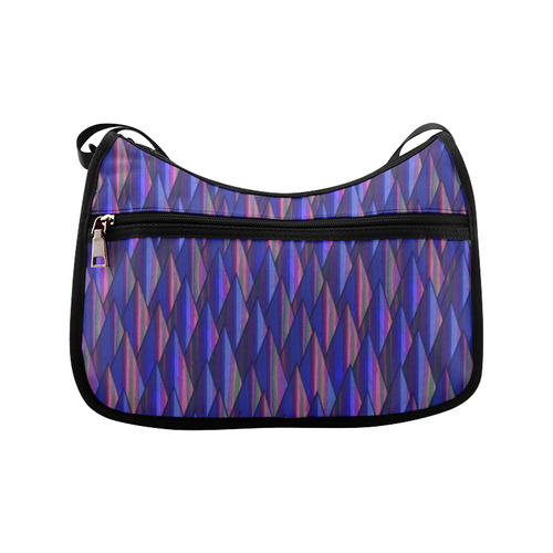 Purple and Blue Triangle Peaks Crossbody Bags (Model 1616)