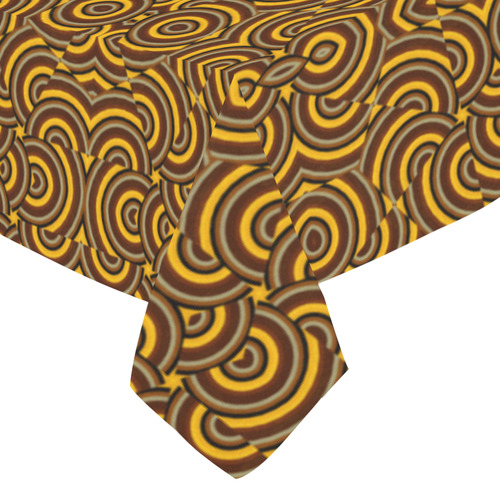 Honey Swirls Texture Cotton Linen Tablecloth 52"x 70"