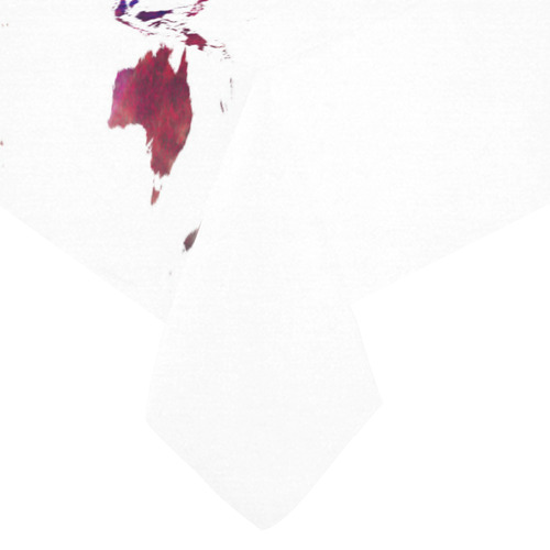 world map 13 Cotton Linen Tablecloth 60"x120"