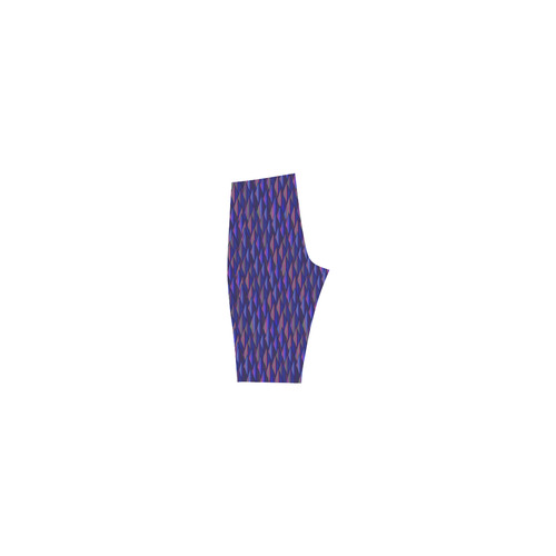 Purple and Blue Triangle Peaks Hestia Cropped Leggings (Model L03)