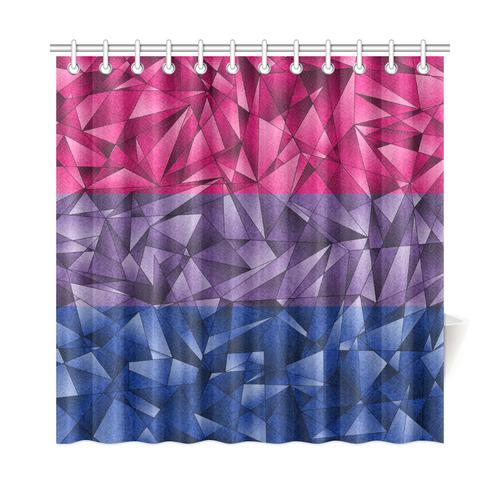 Abstract Bisexual Flag Shower Curtain 72"x72"