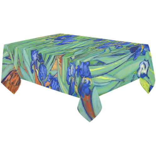 Van Gogh Irises Fine Floral Art Cotton Linen Tablecloth 60"x120"