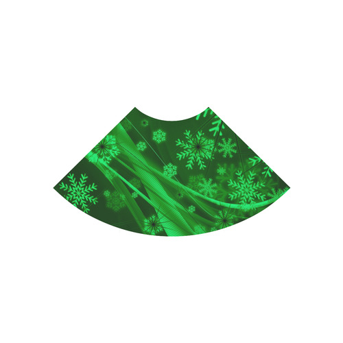 Gorgeous Green Snowflakes II Atalanta Casual Sundress(Model D04)
