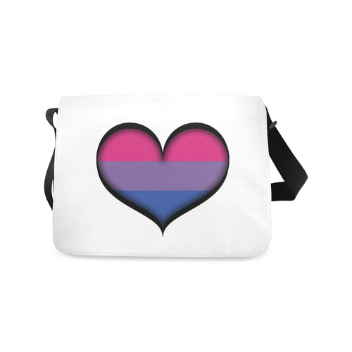 Bisexual Heart Messenger Bag (Model 1628)