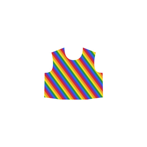 Rainbow Stripes Eos Women's Sleeveless Dress (Model D01)