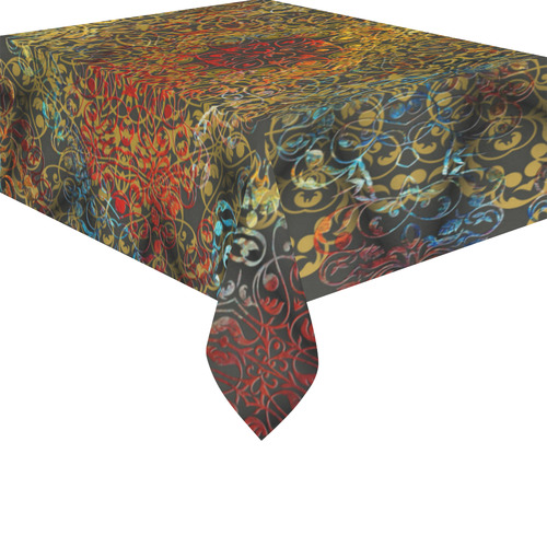 magic mandala Cotton Linen Tablecloth 52"x 70"