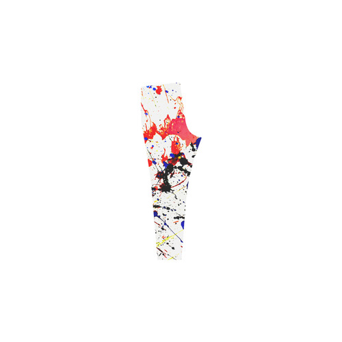 Blue & Red Paint Splatter Cassandra Women's Leggings (Model L01)