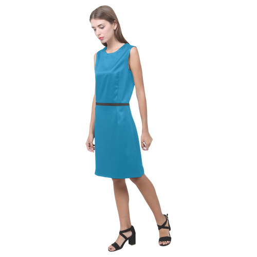 Blue Jewel Eos Women's Sleeveless Dress (Model D01)