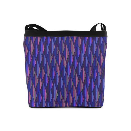 Purple and Blue Triangle Peaks Crossbody Bags (Model 1613)