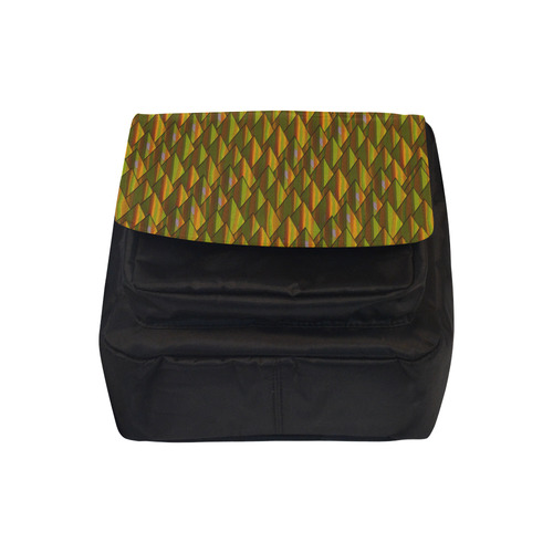 Autumn Gold and Green Triangle Peaks Crossbody Nylon Bags (Model 1633)