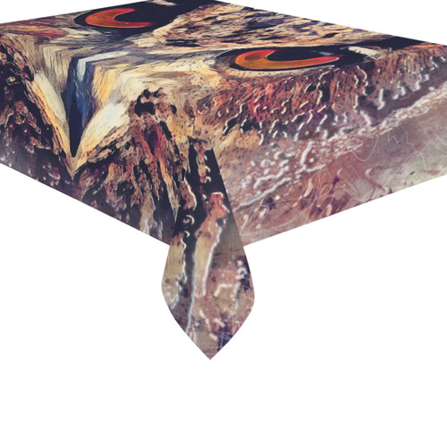 owl Cotton Linen Tablecloth 60"x 84"
