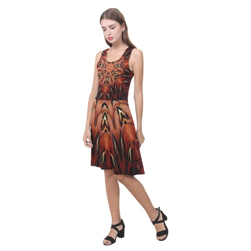 Flaming Feather Kaleidoscope Atalanta Casual Sundress(Model D04)