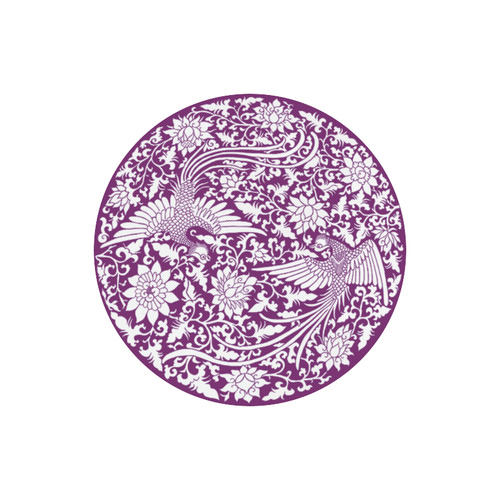 Flying Phoenixes exquisite Chinese pattern Round Mousepad