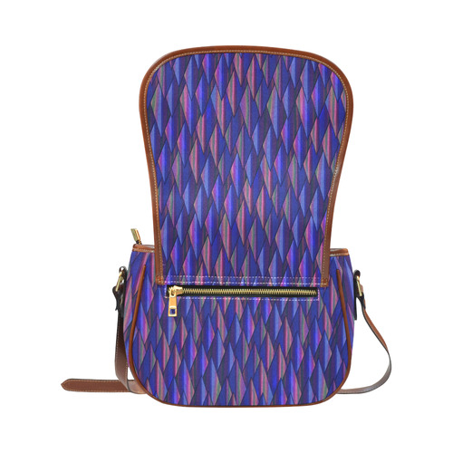 Purple and Blue Triangle Peaks Saddle Bag/Large (Model 1649)