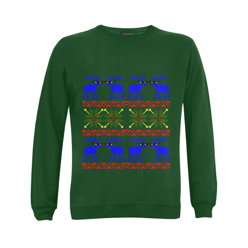 Ugly Sweater  ( Deal With It ) Gildan Crewneck Sweatshirt(NEW) (Model H01)