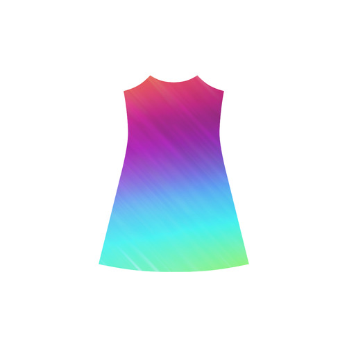 Neon Rainbow Rays Of Light Alcestis Slip Dress (Model D05)