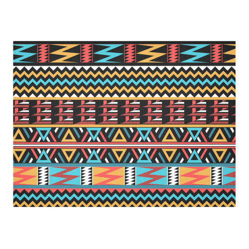 aztec pattern Cotton Linen Tablecloth 52"x 70"