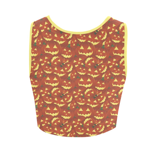 halloween pumpkins Women's Crop Top (Model T42)